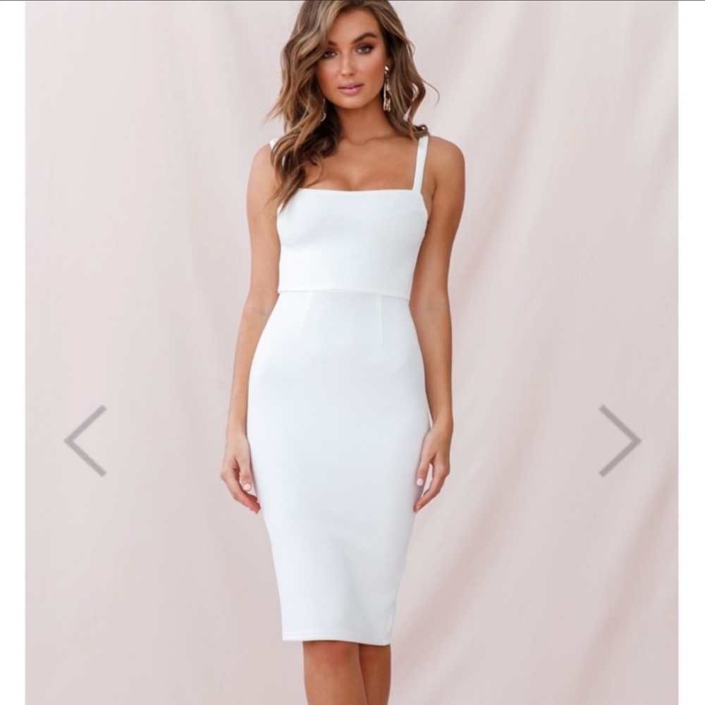 Georgia Square Neckline Midi Dress